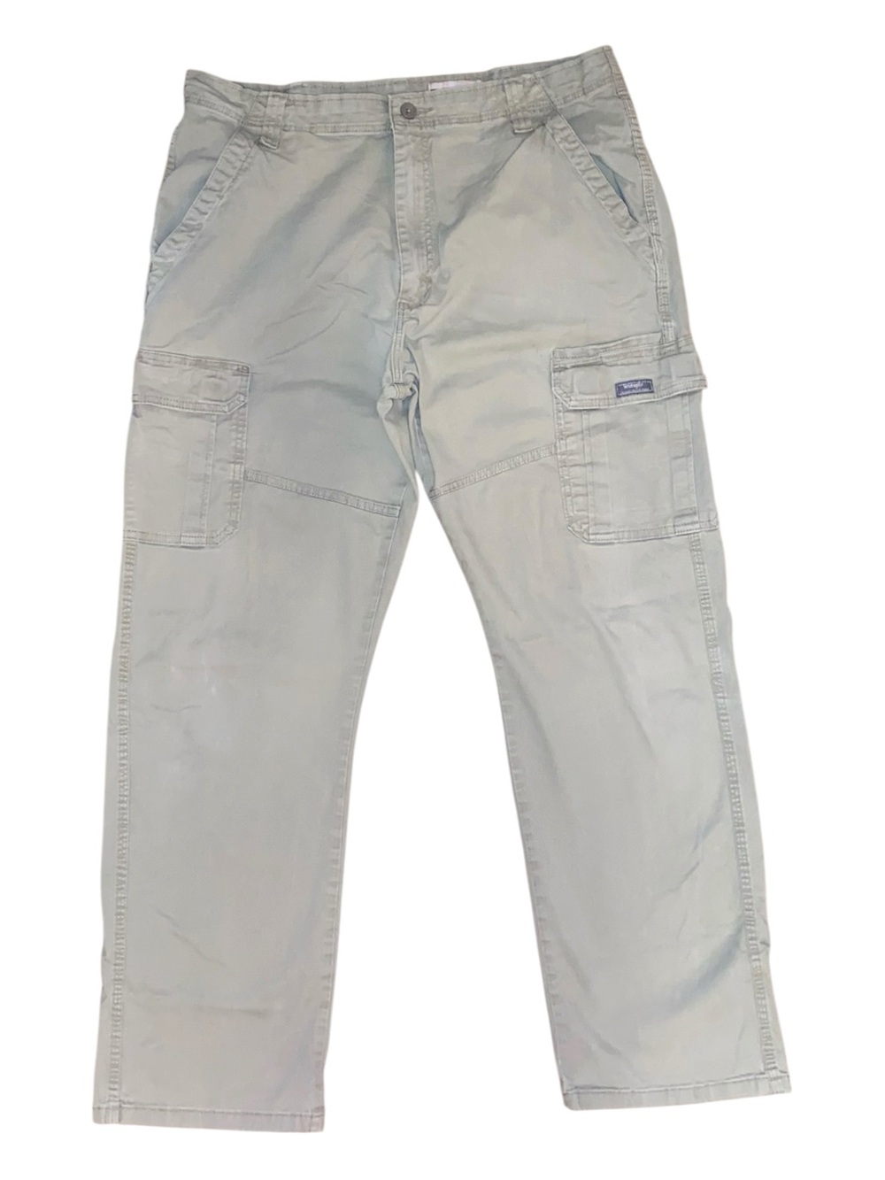 WRANGLER Relaxed Fit Casual Cargo Utility Style Pants KHAKI Size 36” x 32”